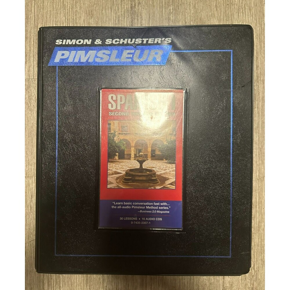 Simon Schuster's Pimsleur Spanish I 2nd Revised Ed. 16 CD's 30 Lessons-Like New